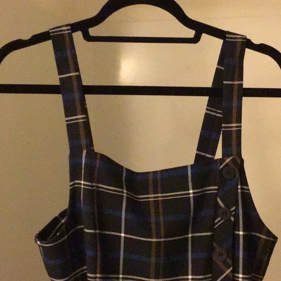 Zara Plaid Jumpsuit/ M - Picture 6 of 9